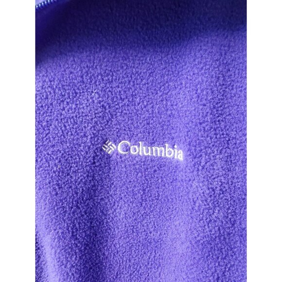 Columbia Women 3X Purple Full Zip Fleece Jacket Long Sleeve - Picture 3 of 5